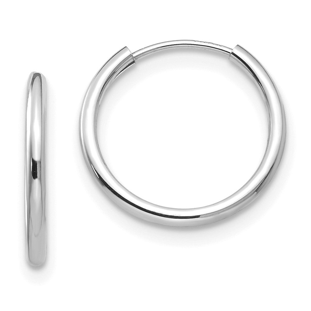 Giggles 14k White Gold Madi K Endless Hoop 3 Pair Earring Set