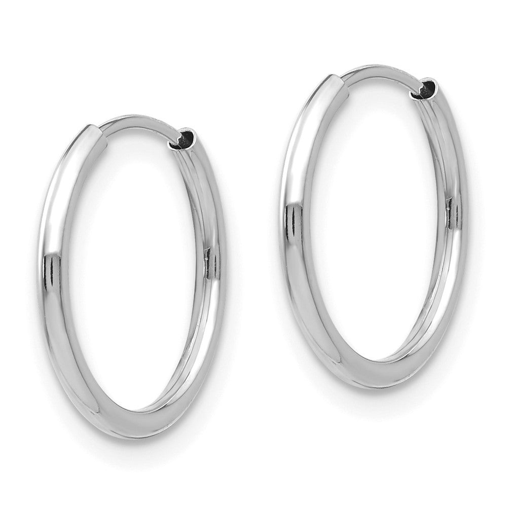 Giggles 14k White Gold Madi K Endless Hoop 3 Pair Earring Set