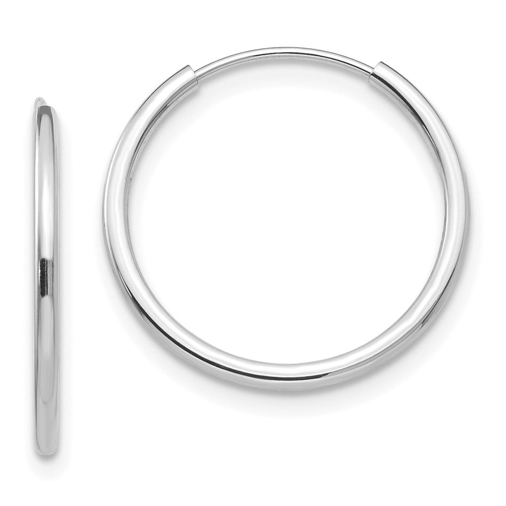 Giggles 14k White Gold Madi K Endless Hoop 3 Pair Earring Set