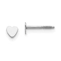 Snuggle Song 14k White Gold Madi K Tiny Heart Baby Post Earrings