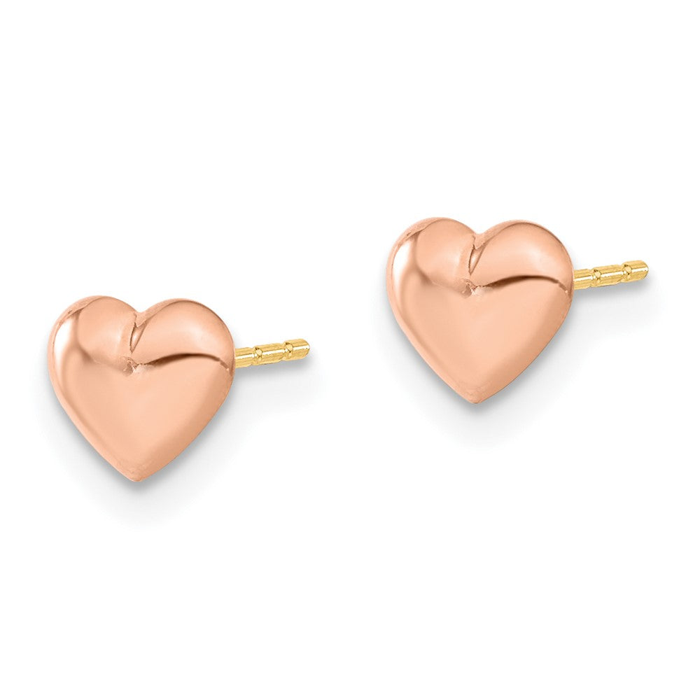Merry Pie 14k Madi K Rose Gold Heart Post Earrings