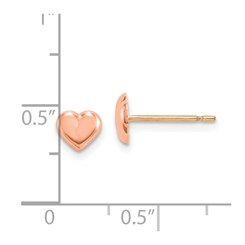 Merry Pie 14k Madi K Rose Gold Heart Post Earrings