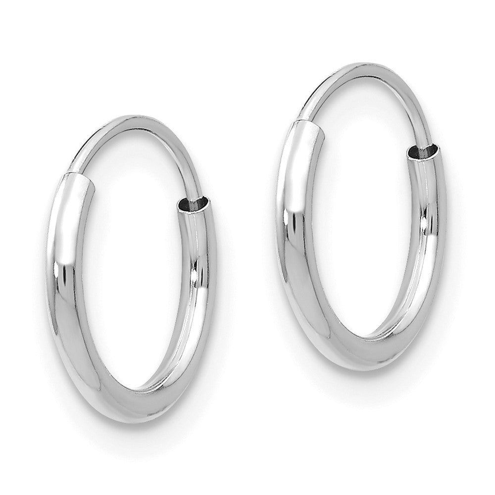 Sparkle 14k White Gold Madi K Endless Hoop Earrings