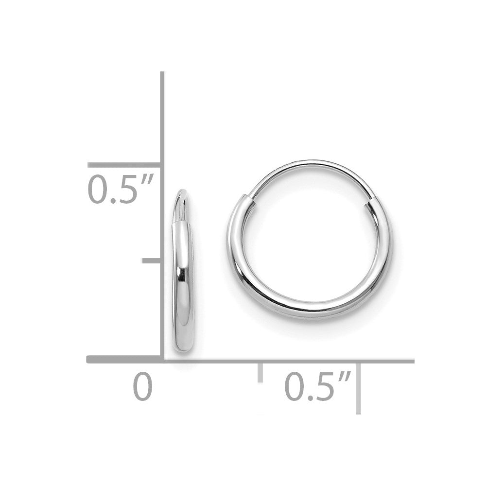 Sparkle 14k White Gold Madi K Endless Hoop Earrings