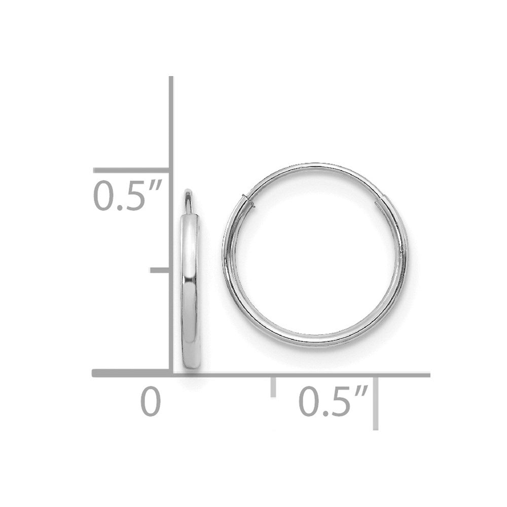 Buddy 14k Madi K White Gold Endless Hoop Earrings