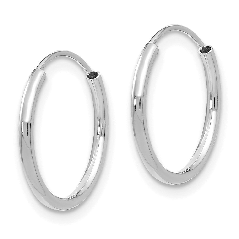 Sunny 14k Madi K White Gold Endless Hoop Earrings