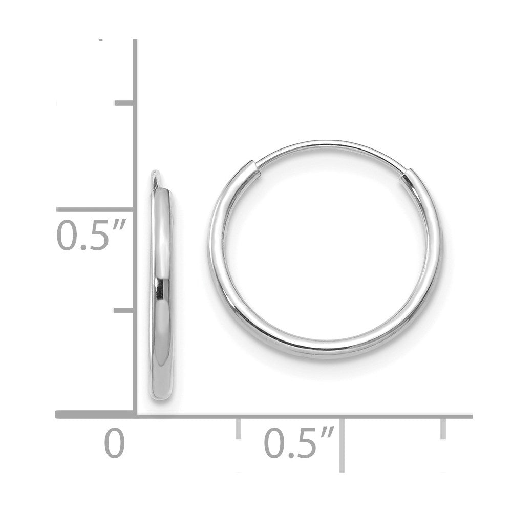 Sunny 14k Madi K White Gold Endless Hoop Earrings