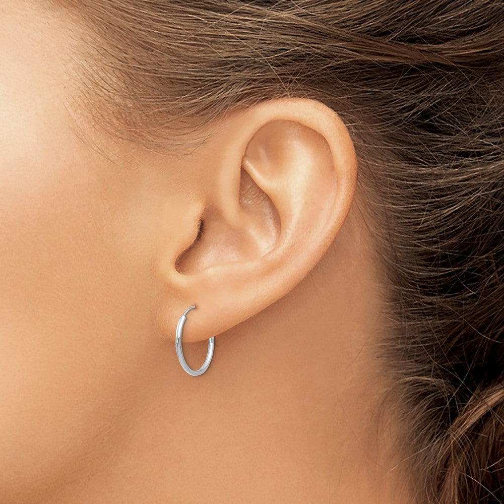 Bumble 14k Madi K White Gold Endless Hoop Earrings