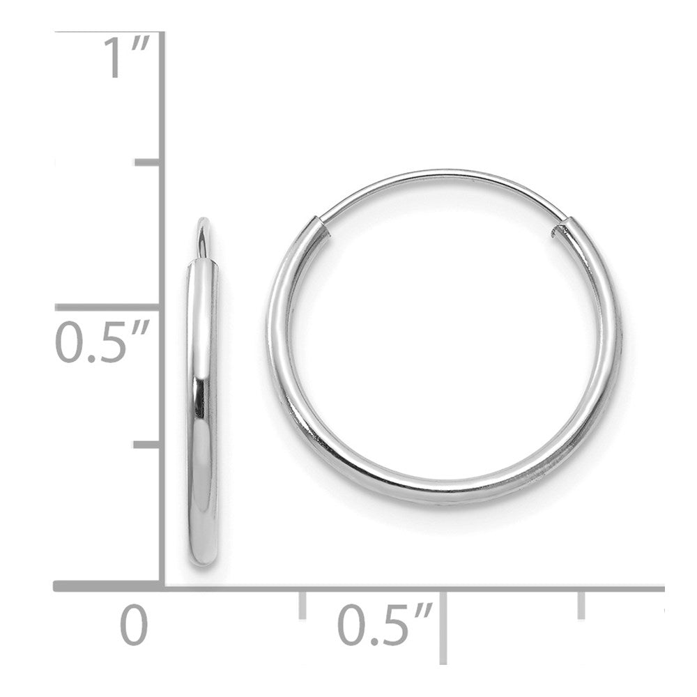Bumble 14k Madi K White Gold Endless Hoop Earrings