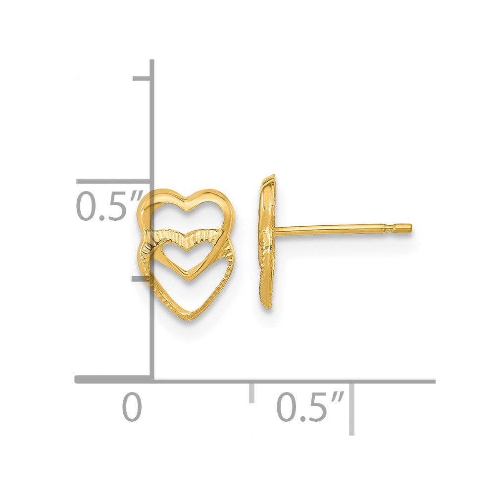 Glow Glow 14k Madi K Hearts Post Earrings