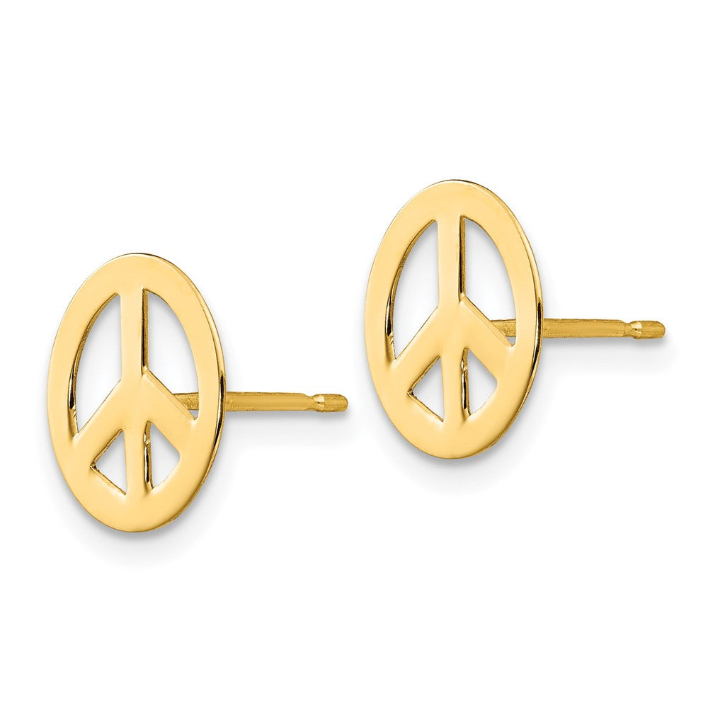 Turtle Star 14k Madi K Peace Sign Post Earrings