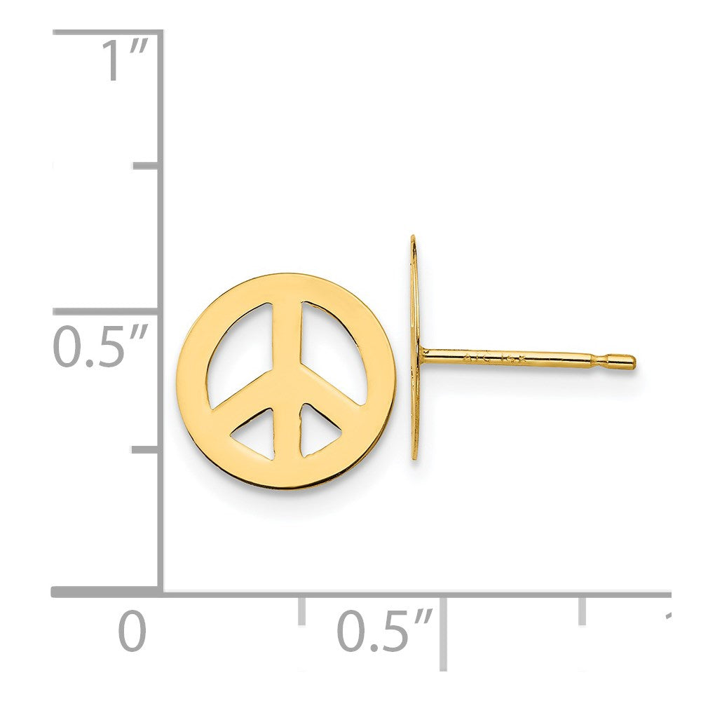 Turtle Star 14k Madi K Peace Sign Post Earrings