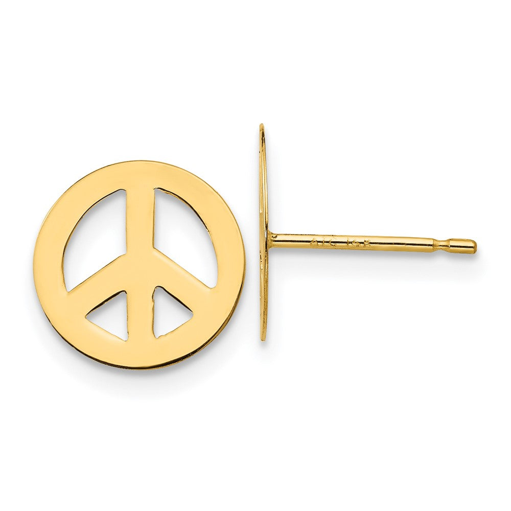 Turtle Star 14k Madi K Peace Sign Post Earrings
