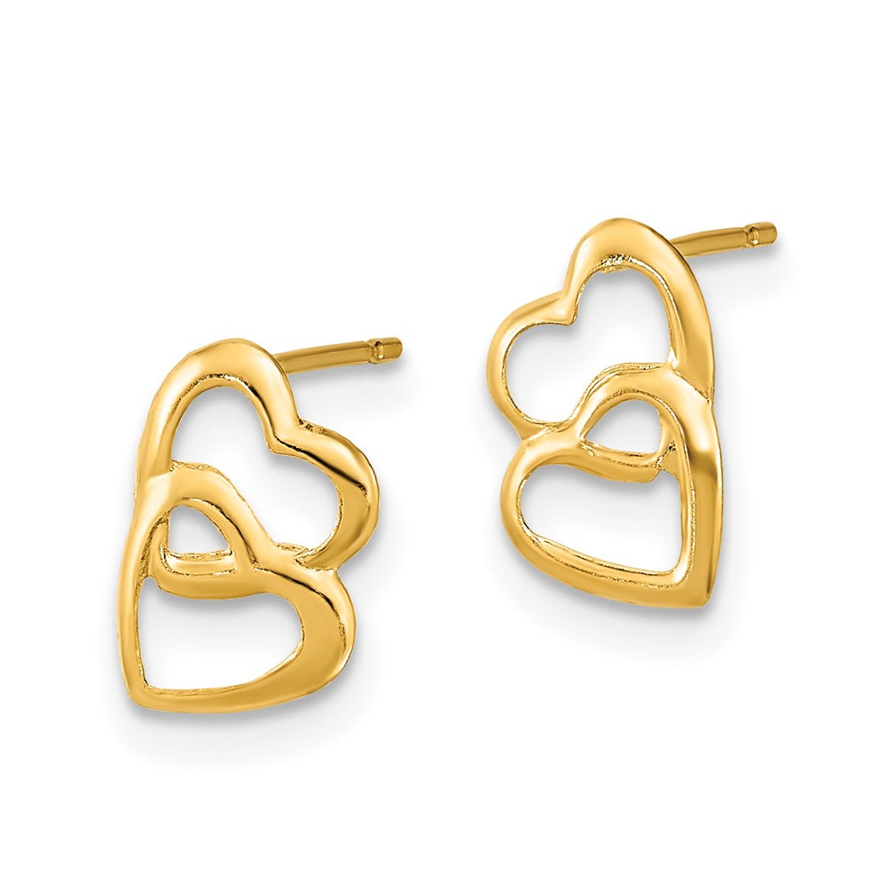 Cotton Boo 14k Madi K Hearts Post Earrings