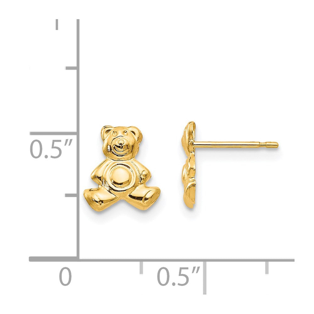 Bubbles Song 14k Madi K Teddy Bear Post Earrings