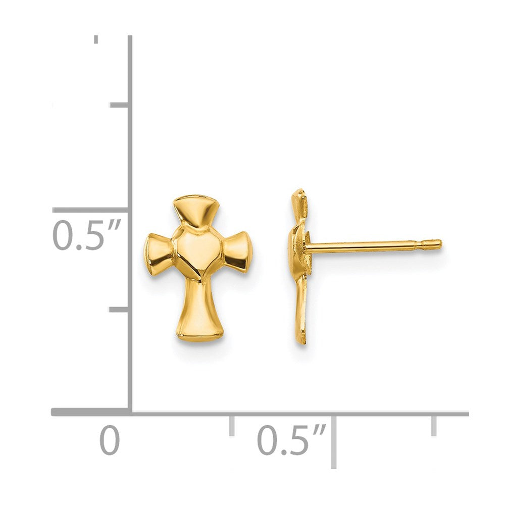 Sunny Cloud 14k Madi K Heart Cross Post Earrings