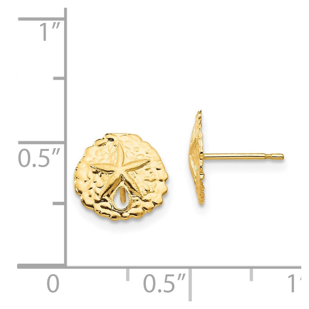 Pixie Joy 14k Madi K Sand Dollar Post Earrings