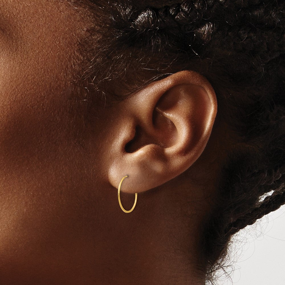 Pebble 14k Madi K 1mm Hoop Earrings