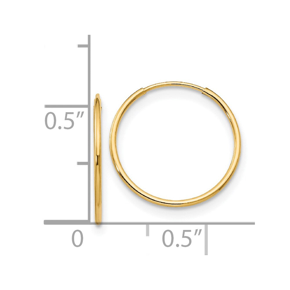 Pebble 14k Madi K 1mm Hoop Earrings