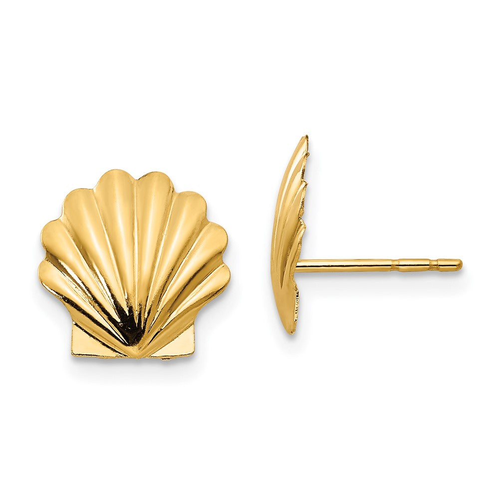 Pebble Puff 14k Madi K Shell Post Earrings