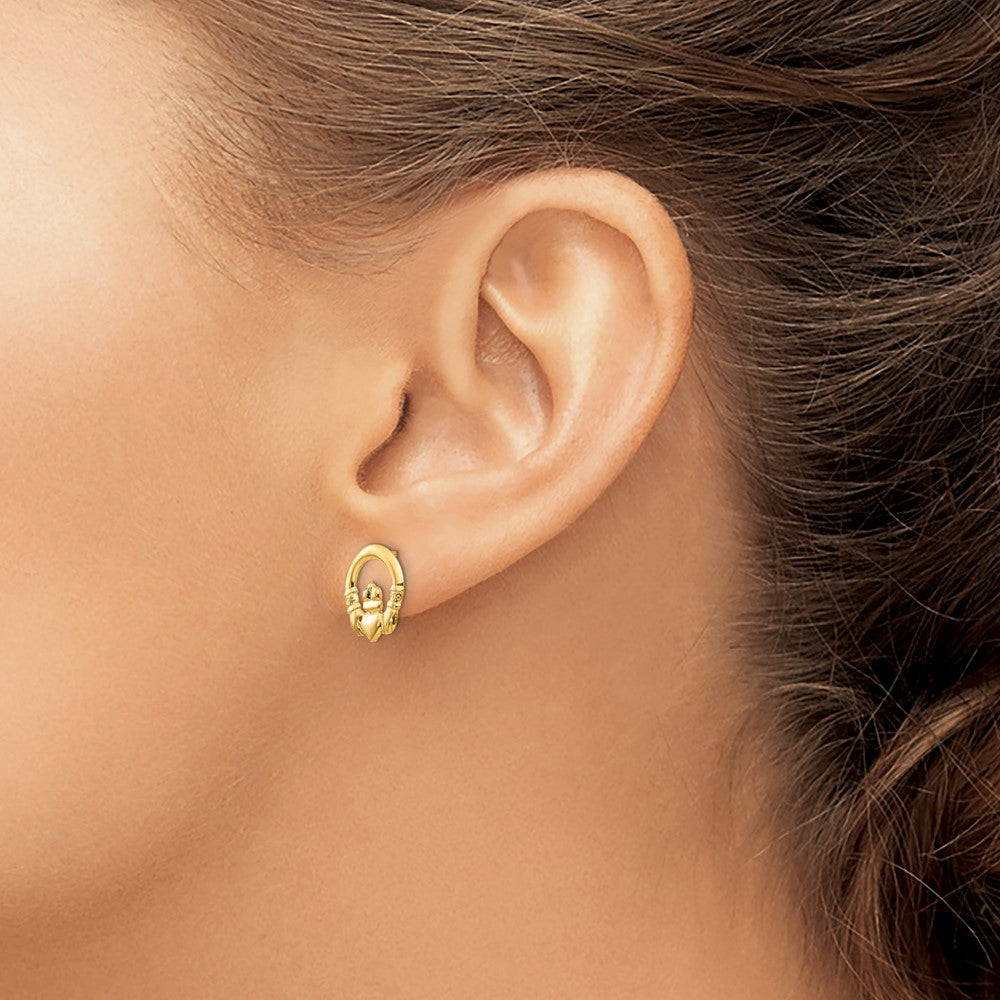 Bunny 14k Madi K Claddagh Post Earrings