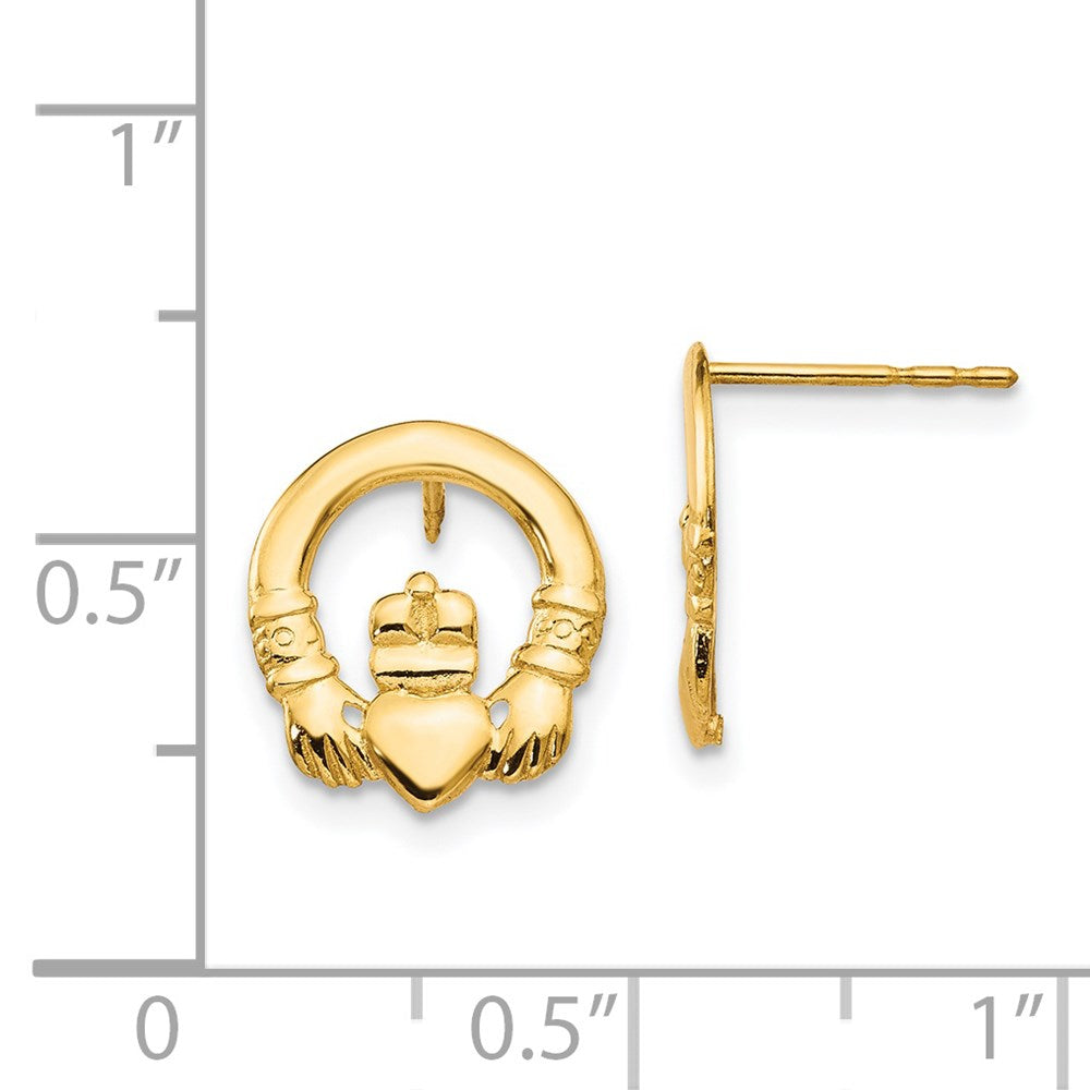 Bunny 14k Madi K Claddagh Post Earrings