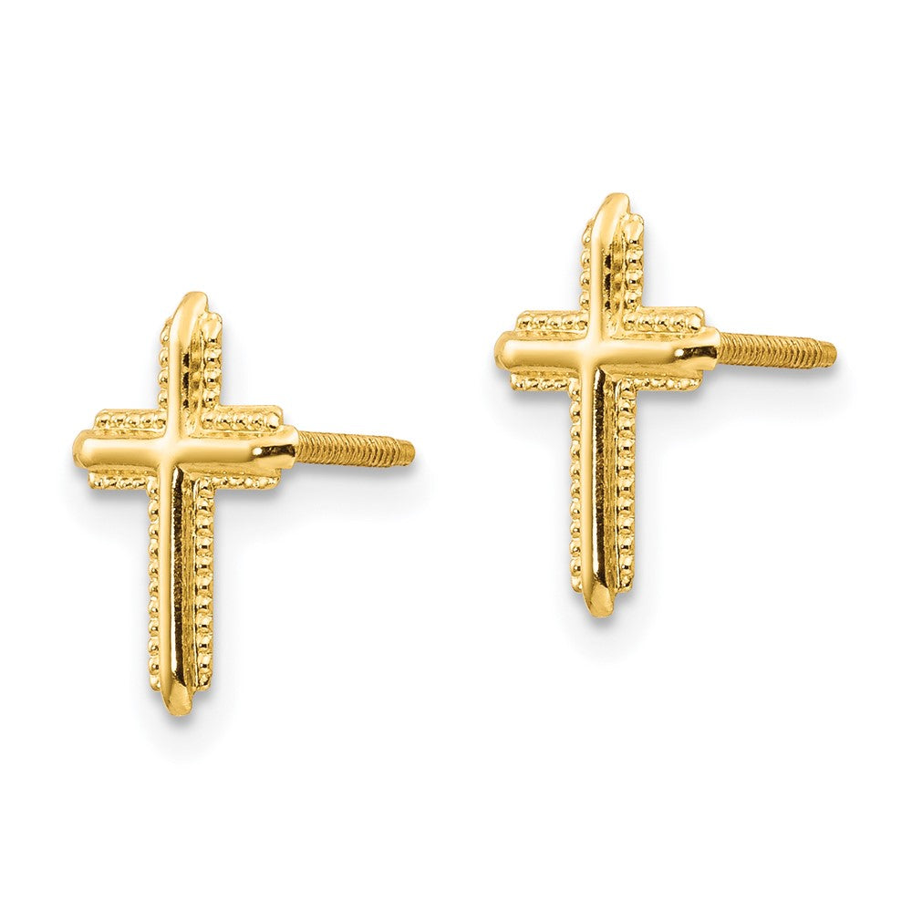 Sunbeam Bean 14k Madi K Cross Post Earrings