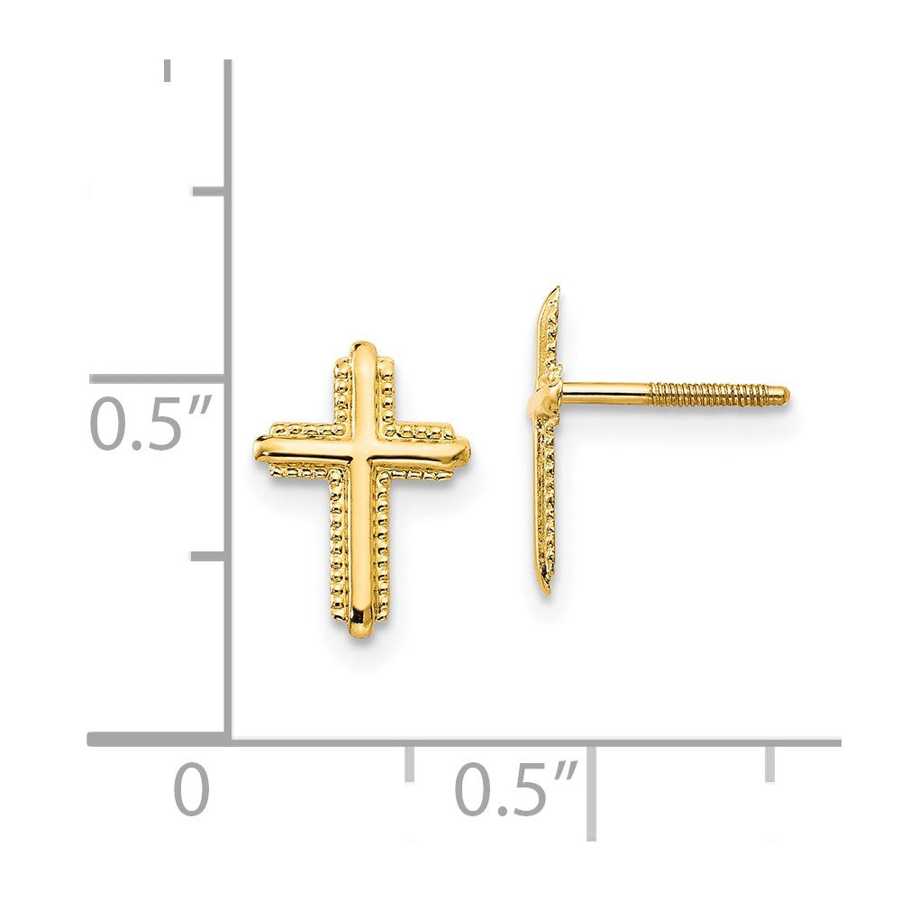 Sunbeam Bean 14k Madi K Cross Post Earrings