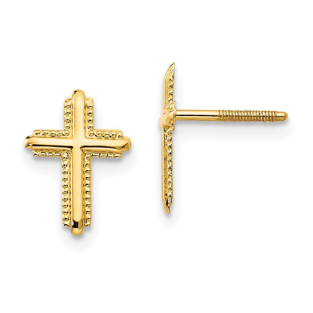 Sunbeam Bean 14k Madi K Cross Post Earrings