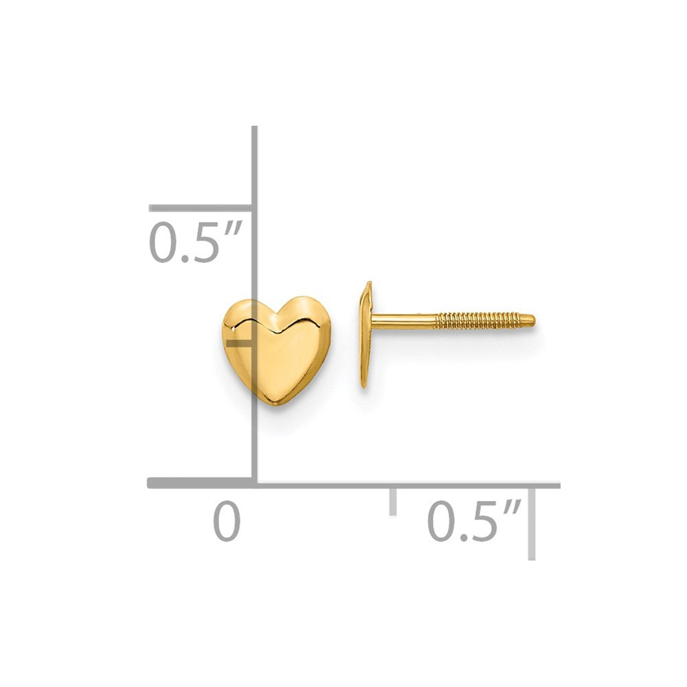 Bumble Bear 14k Madi K Heart Post Earrings