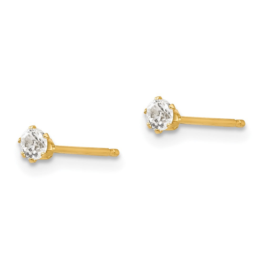 Doodle Song 14k Madi K CZ Stud Post Earrings
