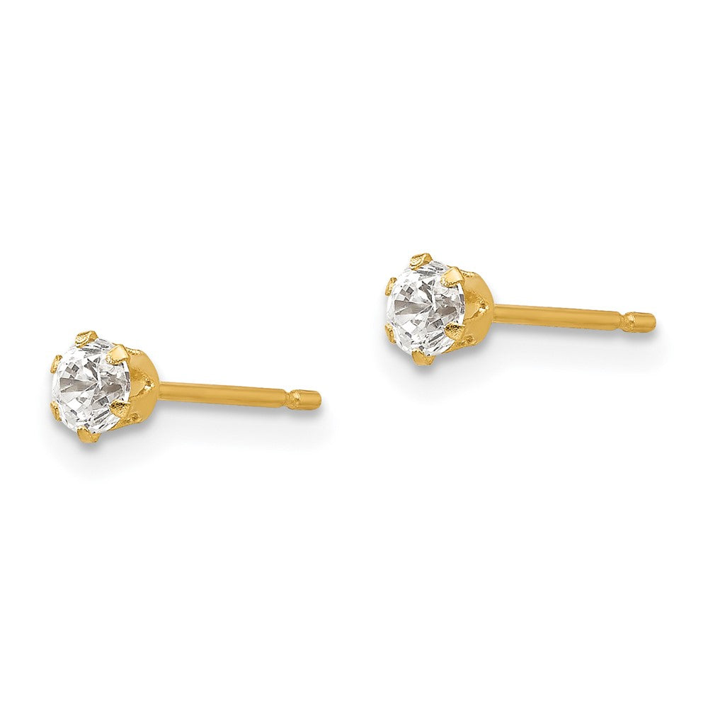 Whimsy Bean 14k Madi K CZ Stud Post Earrings