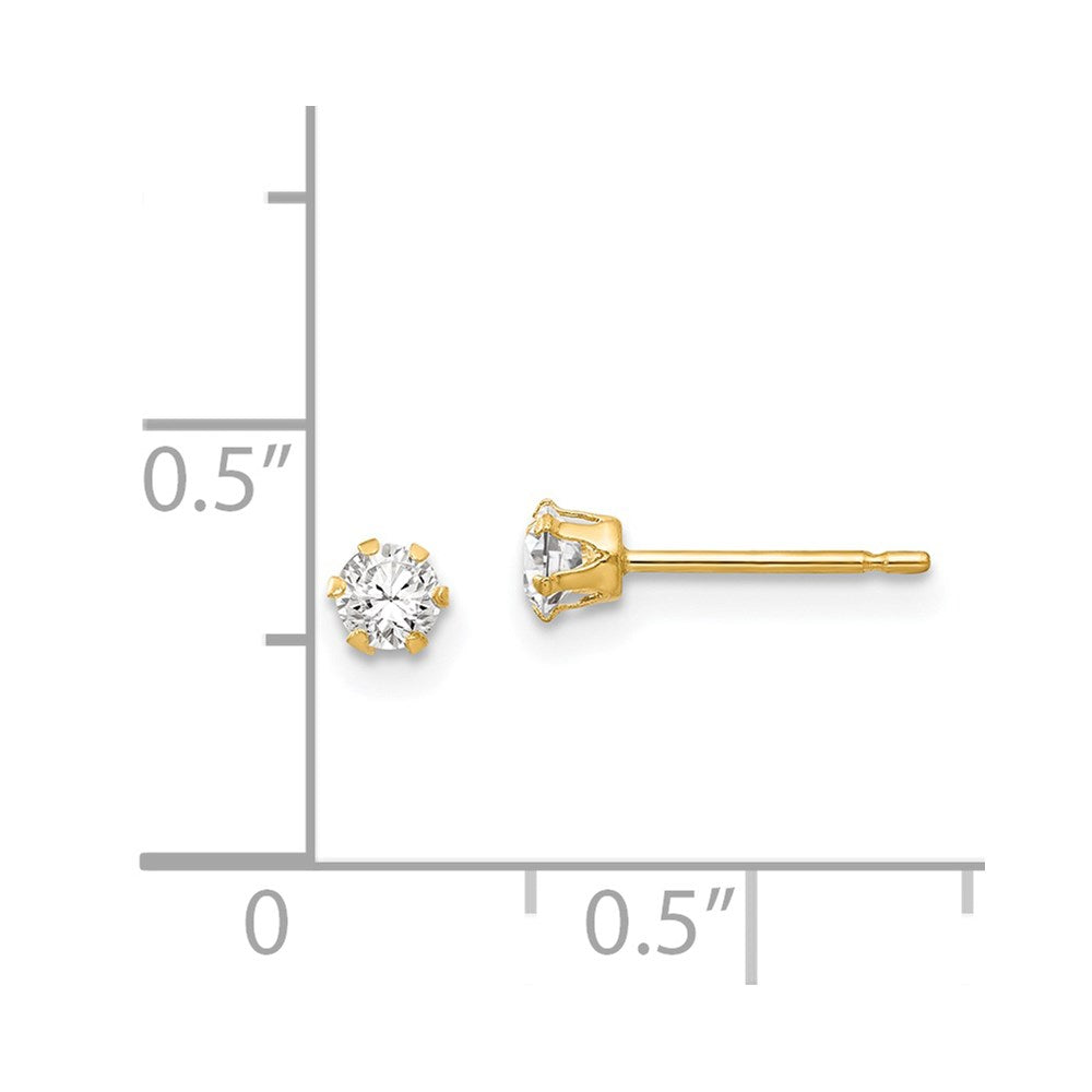 Whimsy Bean 14k Madi K CZ Stud Post Earrings