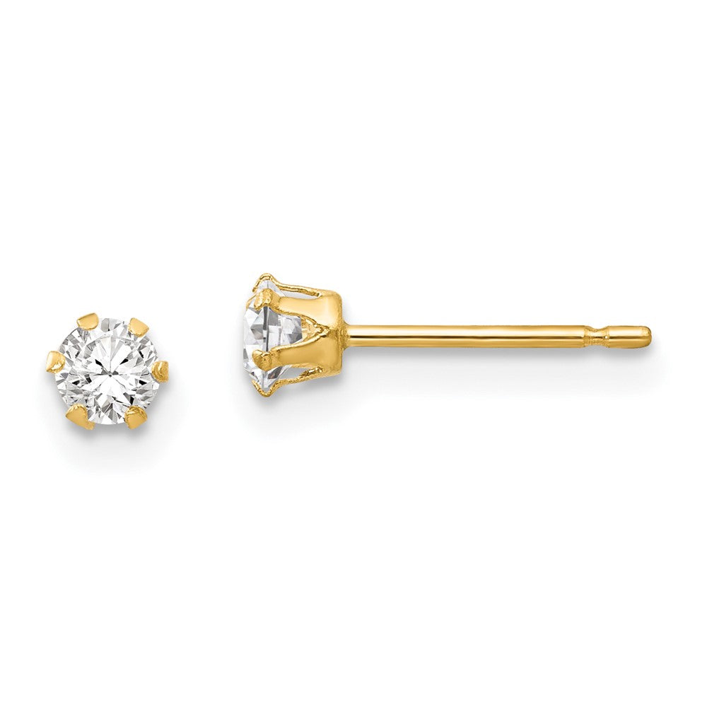 Whimsy Bean 14k Madi K CZ Stud Post Earrings