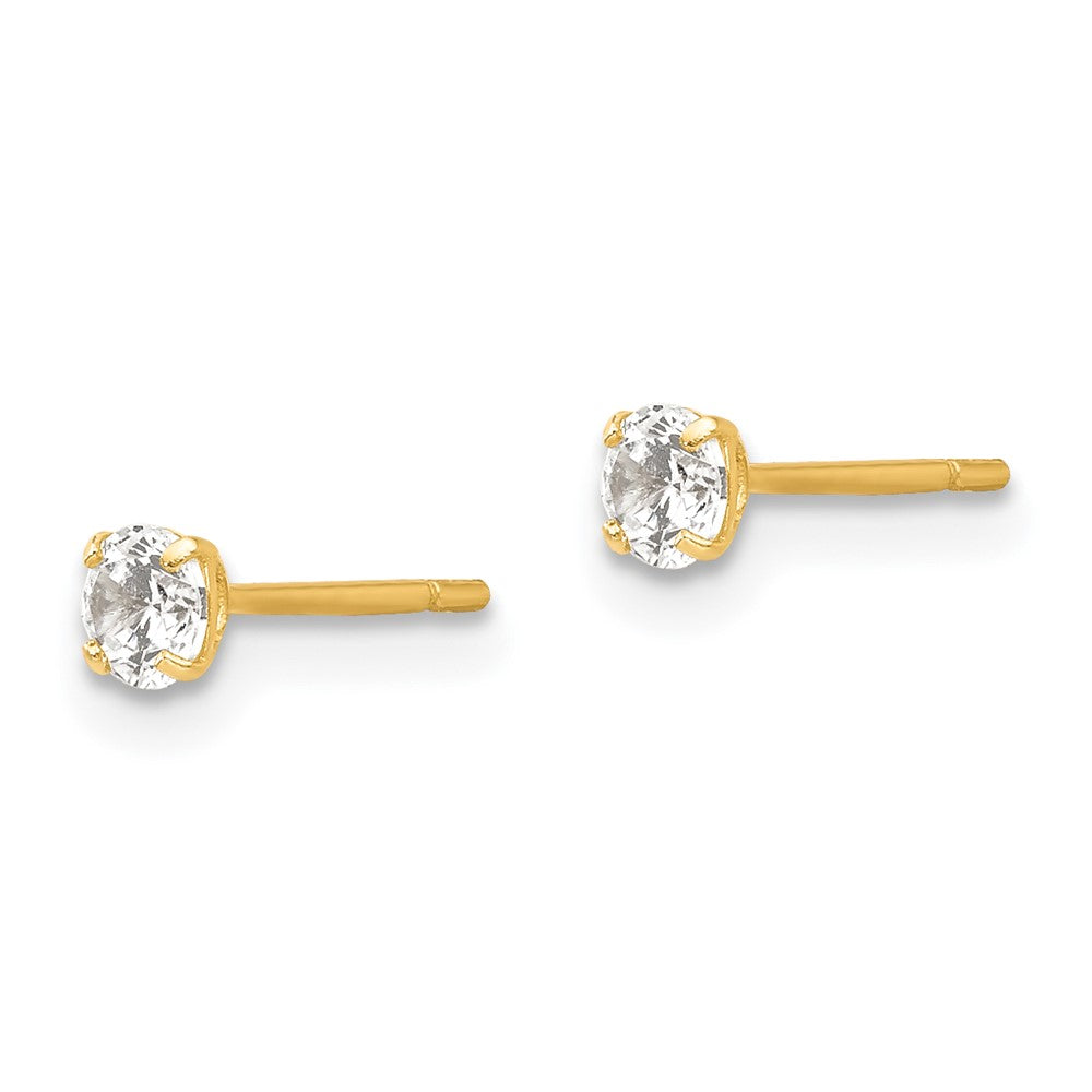 Koala Puff 14k Madi K CZ Stud Post Earrings