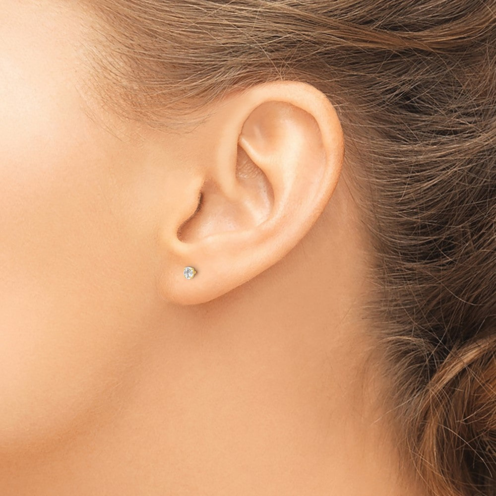 Koala Puff 14k Madi K CZ Stud Post Earrings