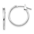 Sparkle 14k White Gold Madi K 1.25mm Hoop Earrings