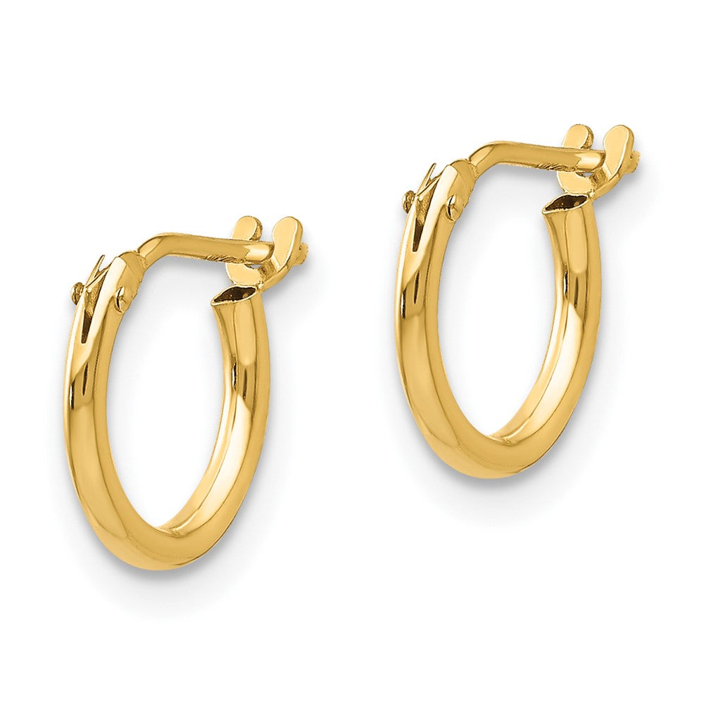 Sparkle 14k Madi K 1.25mm Half Hoop Earrings