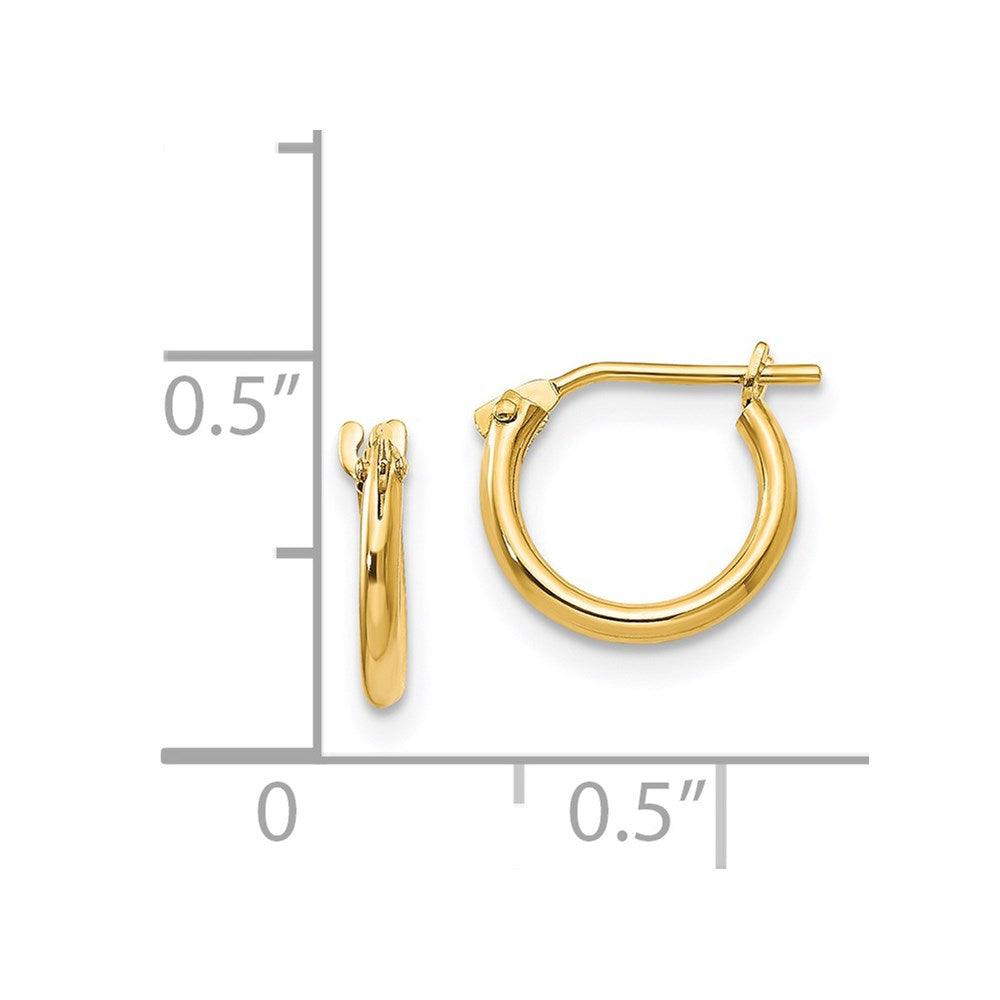Sparkle 14k Madi K 1.25mm Half Hoop Earrings