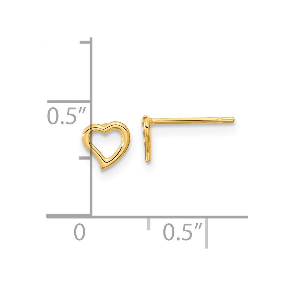 Luna Joy 14k Madi K Heart Post Earrings