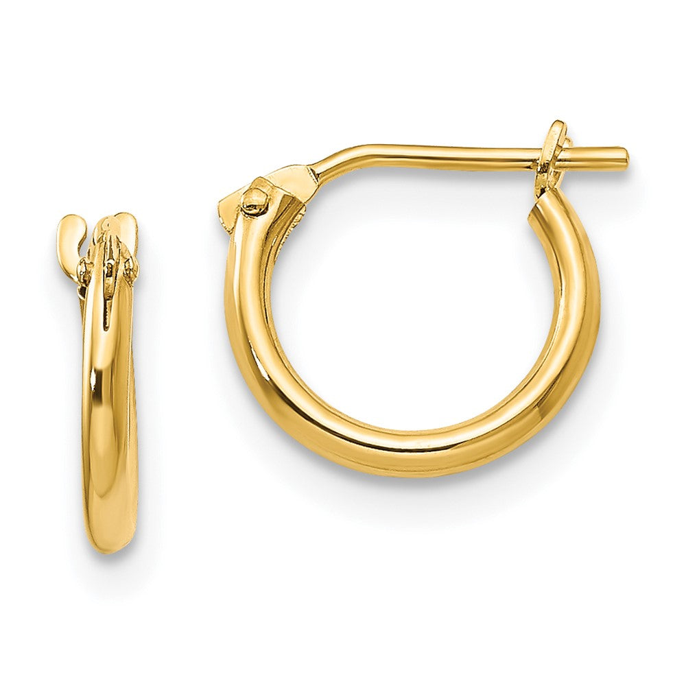 Sparkle 14k Madi K 1.25mm Half Hoop Earrings