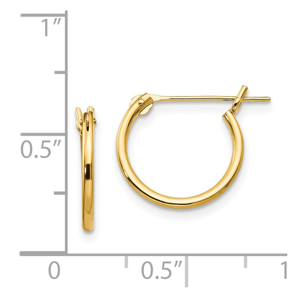 Luna 14k Madi K 1.25mm Half Hoop Earrings