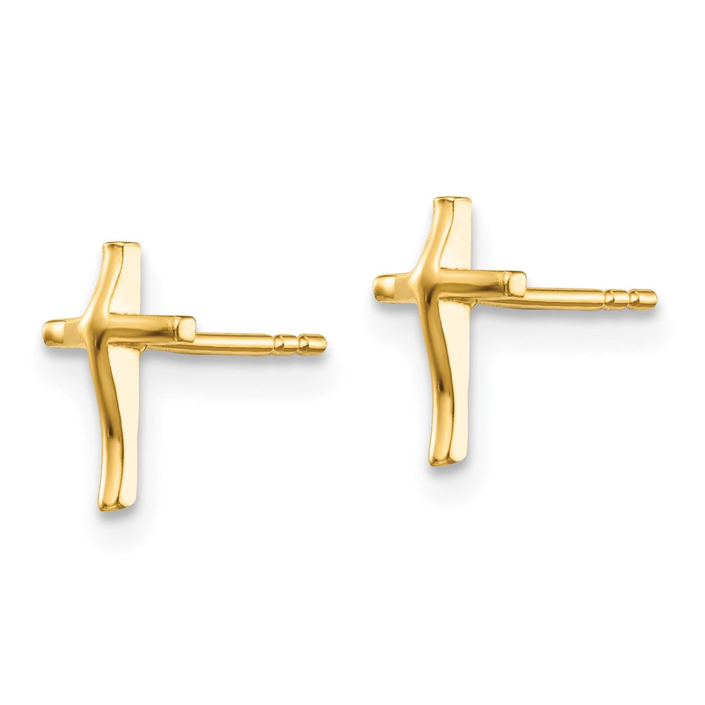 Cricket Cloud 14k Madi K Polished Cross Post Earrings