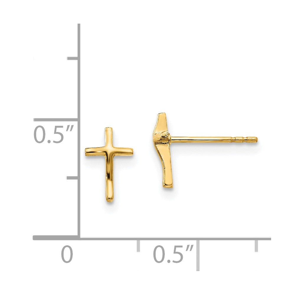 Cricket Cloud 14k Madi K Polished Cross Post Earrings