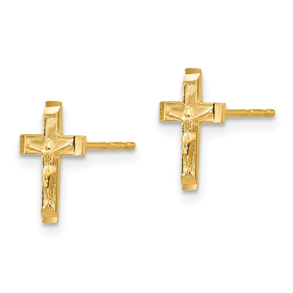 Whimsy Bean 14k Madi K Crucifix Post Earrings