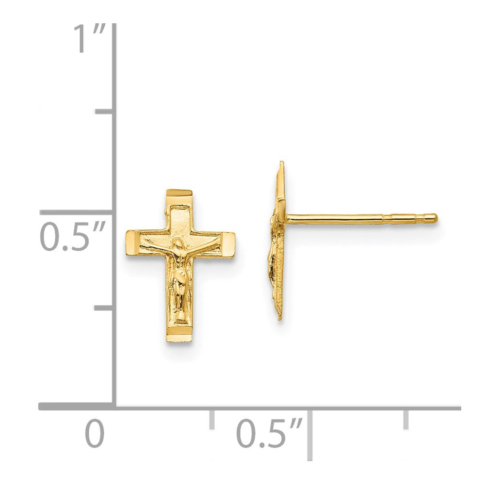 Whimsy Bean 14k Madi K Crucifix Post Earrings