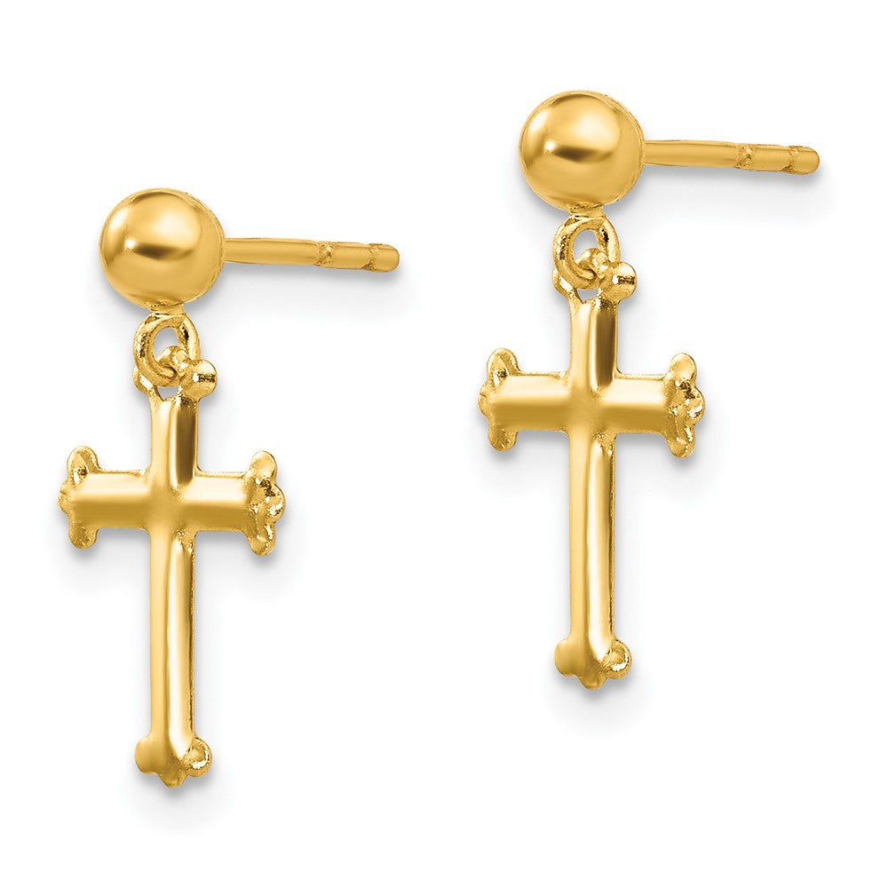 Glimmer Boo 14k Madi K Cross Dangle Post Earrings