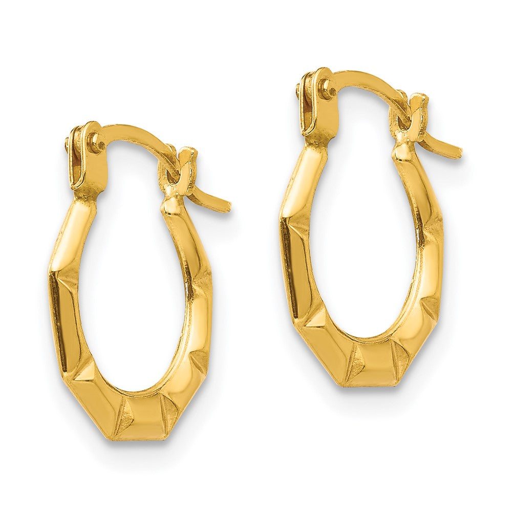 Sparkle 14k Madi K Tiny Hollow Hoop Earrings