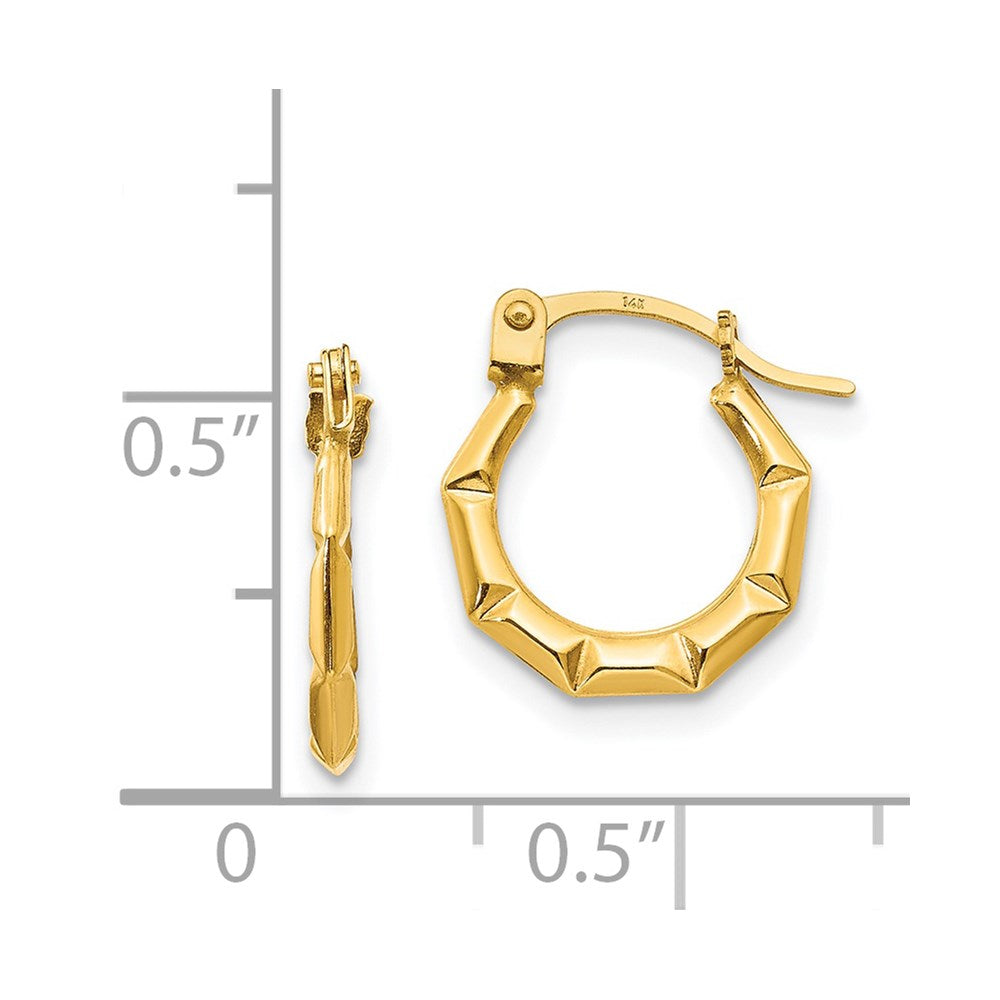 Sparkle 14k Madi K Tiny Hollow Hoop Earrings