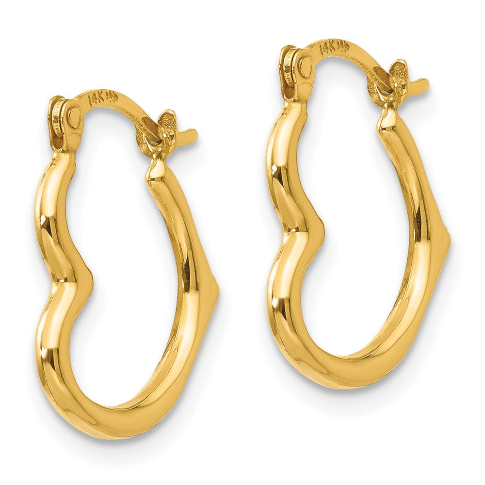 Sprout 14k Madi K Heart Shaped Hollow Hoop Earrings